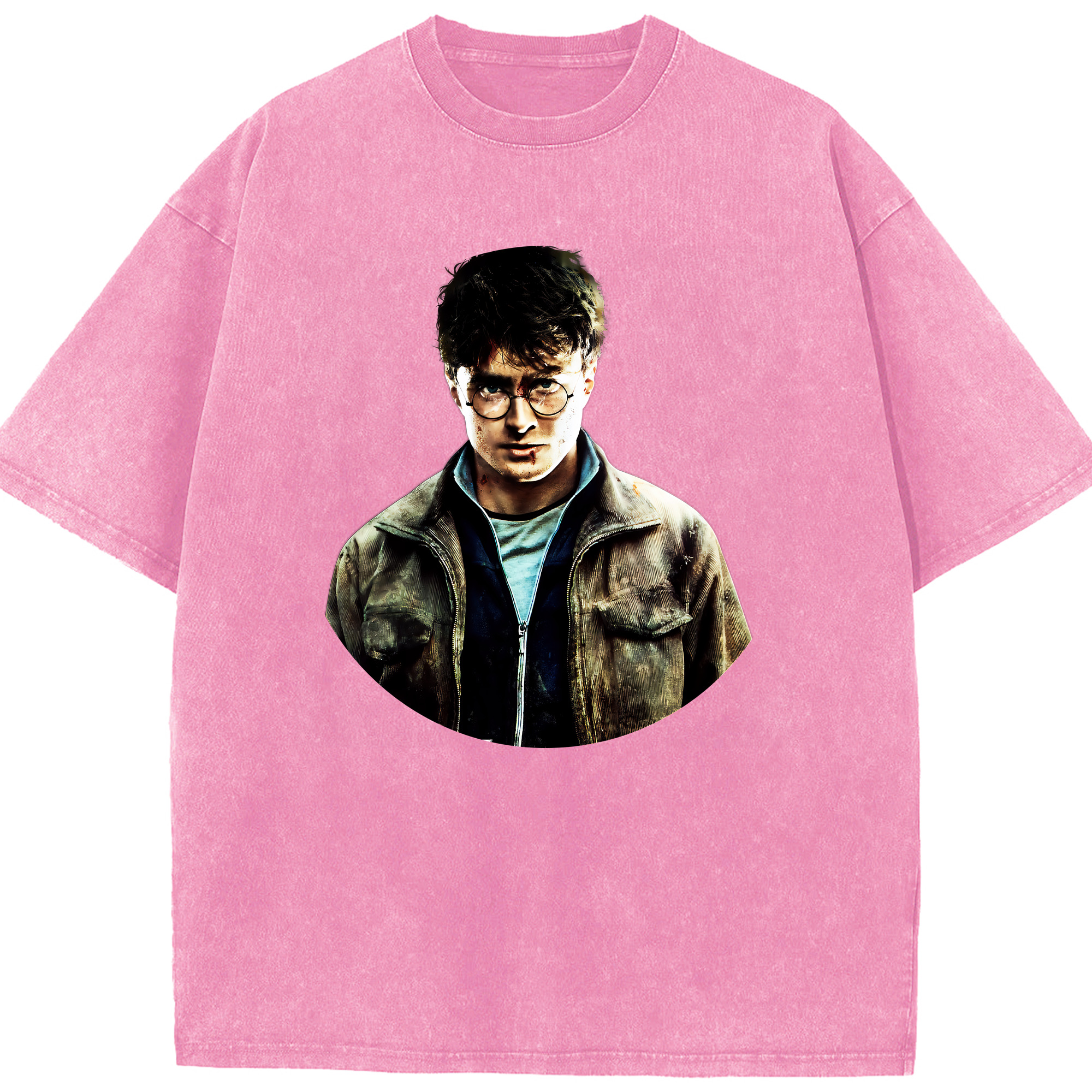 （画像用） Harry Potter ハリー・ポッターシリーズ 綿100% ヴィンテージ風 半袖Tシャツ（フロントプリント）